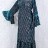SALE Sylvia Wrap Dress - Vintage Indian Sari - Maroon & Baby Blue (S - L)