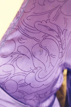 Venus Maxi Wrap Dress - Deep Purple & Blue Iridescent Floral Vintage Sari - XS - S/M -KIKIS Clothing Shop IMG 5626 6407eaca 7a79 468d bf34 80199a226875