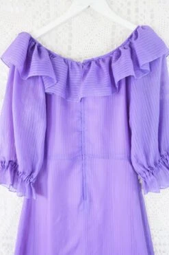 Vintage 70s Maxi Dress - Sheer Lilac - Size XS 20 Vintage 70s Maxi Dress - Sheer Lilac - Size XS -KIKIS Clothing Shop IMG 5658 6f16512e 219b 47f7 9f20 171d292ccaa2