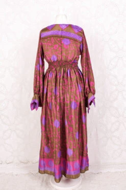 Rosemary Maxi Dress - Vintage Indian Sari - Bronze, Pink & Purple - S/M 7 Rosemary Maxi Dress - Vintage Indian Sari - Bronze, Pink & Purple - S/M -KIKIS Clothing Shop IMG 5997 9df0aa2a aa7d 4a8b a250 6a22c21e4c02