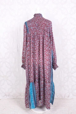 Mona Maxi Dress - Vintage Indian Sari - Berry & Carolina Paisley Nouveau - Free Size 7 Mona Maxi Dress - Vintage Indian Sari - Berry & Carolina Paisley Nouveau - Free Size -KIKIS Clothing Shop IMG 6579