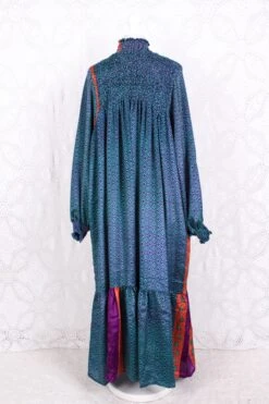 Mona Maxi Dress - Vintage Indian Sari - Violet, Turquoise & Peach Nouveau - Free Size 8 Mona Maxi Dress - Vintage Indian Sari - Violet, Turquoise & Peach Nouveau - Free Size -KIKIS Clothing Shop IMG 6588 92d22631 bddd 4458 aeeb 1c30613c184f