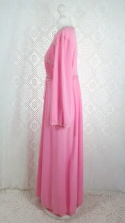 Vintage Ballet Pink Sheer Lacy Nighty Dress - Size M/L -KIKIS Clothing Shop IMG 8193