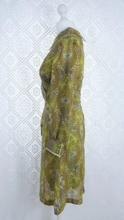 Vintage 60s Boho Mini Dress - Bright Yellow & Gold Paisley - Size XXS -KIKIS Clothing Shop IMG 8286 88d20238 9e9b 4ade a134 4efa3bc75ba0