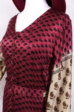 Jasmine Maxi Dress- Sangria, Gold & Ivory Shimmery Fleur De Lis Vintage Sari - Size S/M 9 Jasmine Maxi Dress- Sangria, Gold & Ivory Shimmery Fleur De Lis Vintage Sari - Size S/M -KIKIS Clothing Shop IMG 8665 357acbee bcaf 478f 8702 b010da723efa