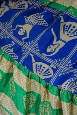 Gypsophila Mini Dress - Vintage Indian Sari - Green, Navy & Gold - Free Size 13 Gypsophila Mini Dress - Vintage Indian Sari - Green, Navy & Gold - Free Size -KIKIS Clothing Shop IMG 9129 f3c569f8 75f4 46bc 9a63 5607c99cff91