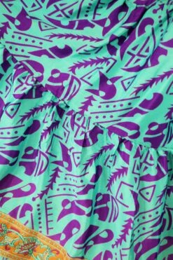 Gypsophila Mini Dress - Vintage Indian Sari - Aquamarine & Violet - Free Size 12 Gypsophila Mini Dress - Vintage Indian Sari - Aquamarine & Violet - Free Size -KIKIS Clothing Shop IMG 9144