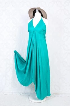 Khroma Medusa Midi Halter Dress - Teal Blue/Green - Free Size -KIKIS Clothing Shop IMG 9508 1d0c480b 5320 4fd1 a297 996b9b4fc64c