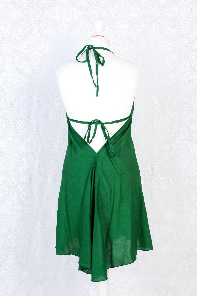 Khroma Medusa Mini Halter Dress - Forest Green - Free Size 8 Khroma Medusa Mini Halter Dress - Forest Green - Free Size - Image 8