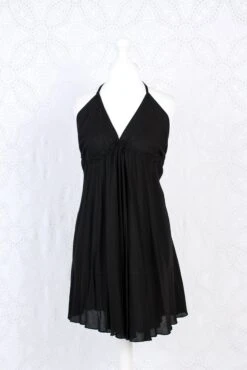 Khroma Medusa Mini Halter Dress - Jet Black - Free Size -KIKIS Clothing Shop IMG 9566 3ae75f57 8af0 4801 b5be 3fc2904d632d