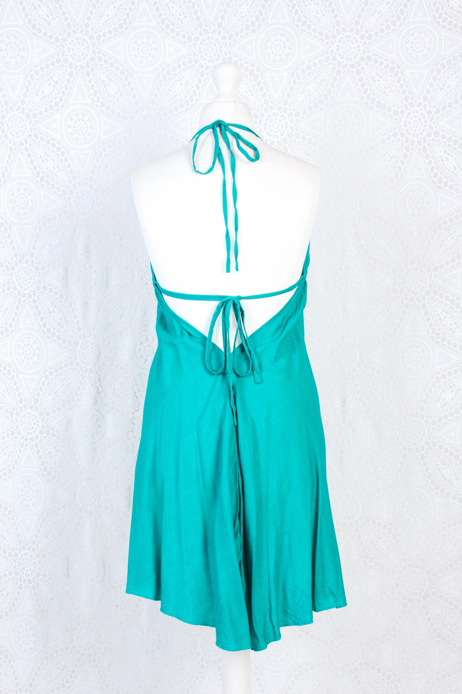 Khroma Medusa Mini Halter Dress - Teal Blue/Green - Free Size 5 Khroma Medusa Mini Halter Dress - Teal Blue/Green - Free Size - Image 5