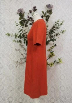 SALE Vintage 70s Woolen Mini Dress - Burnt Orange - Size XS/S -KIKIS Clothing Shop IMG 9631