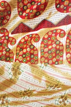 Goddess Dress - Vintage Indian Cotton - Ruby & Beige Paisley - Free Size -KIKIS Clothing Shop IMG 9937 e334a327 674c 42cc addb c08d490a3c06