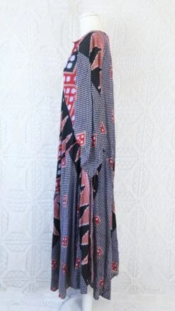Goddess Dress - Vintage Indian Cotton - Muted Purple, Red & Ebony - Free Size -KIKIS Clothing Shop IMG 9981 e856ed77 851d 4d6d bad2 555c9d35022a