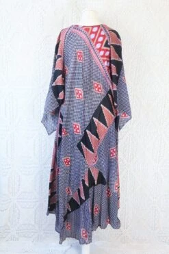 Goddess Dress - Vintage Indian Cotton - Muted Purple, Red & Ebony - Free Size -KIKIS Clothing Shop IMG 9982 70dd29b0 eb61 4a19 899a 02d19d2c691e