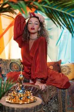 Khroma Lola Wrap Dress - Chili Red