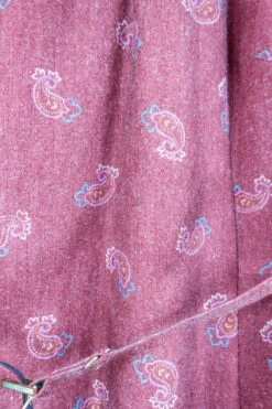 Vintage Mini Dress - Cherry Red Sweet Paisley - Size S/M -KIKIS Clothing Shop genuine 1970s vintage clothing boho slow fashion upcycled hippie clothing sourced by all about audrey 145