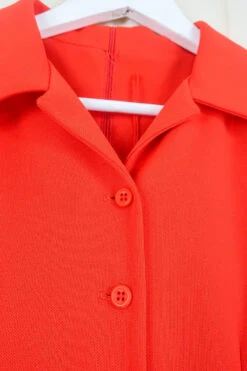 Vintage Dagger Collar Maxi Dress - Vivid Red - Size XS/S -KIKIS Clothing Shop genuine 1970s vintage clothing boho slow fashion upcycled hippie clothing sourced by all about audrey 185