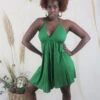 Khroma Medusa Mini Halter Dress - Forest Green - Free Size