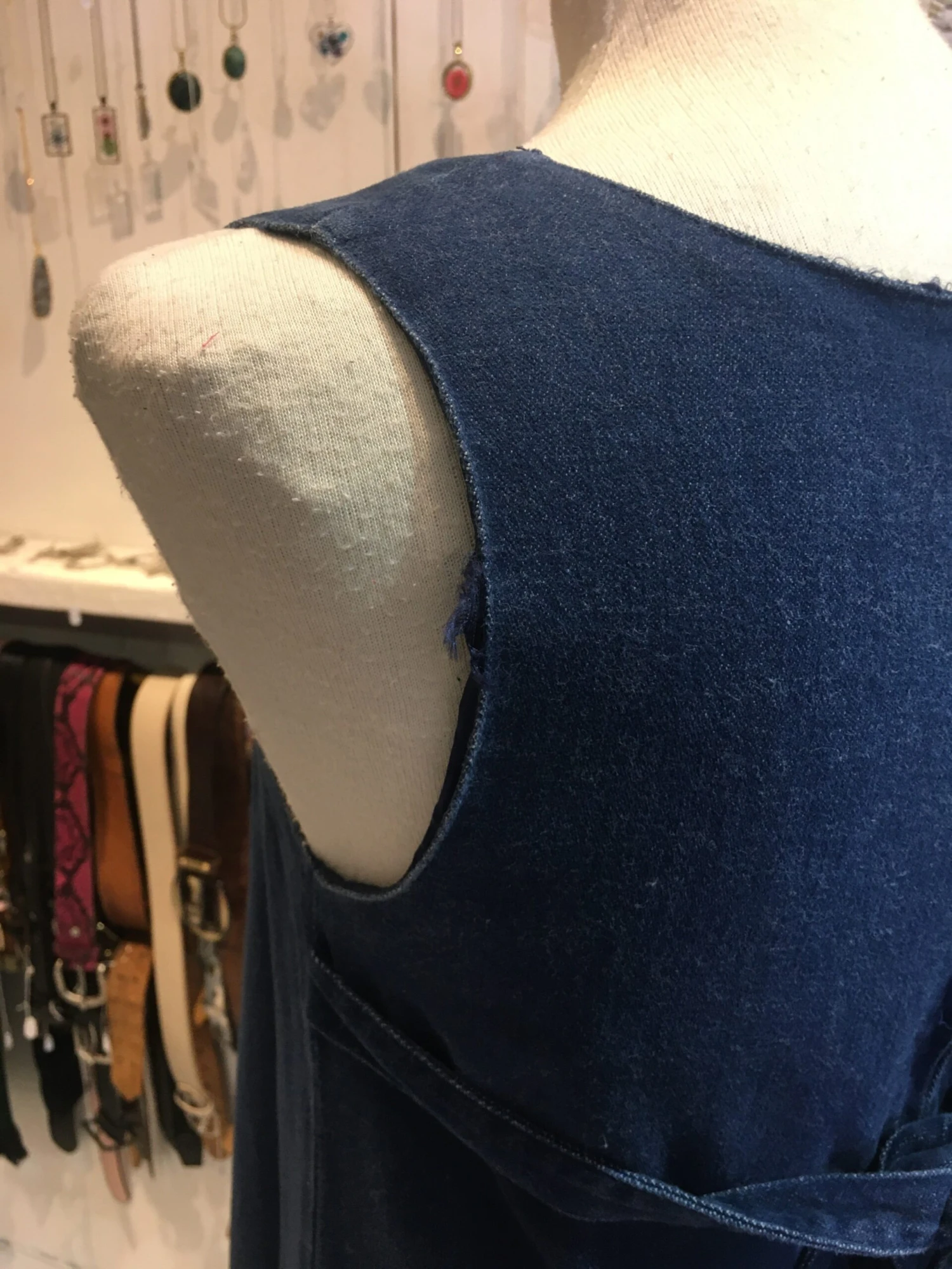 Vintage Blue Pinafore Dress - Size S 9 Vintage Blue Pinafore Dress - Size S - Image 9