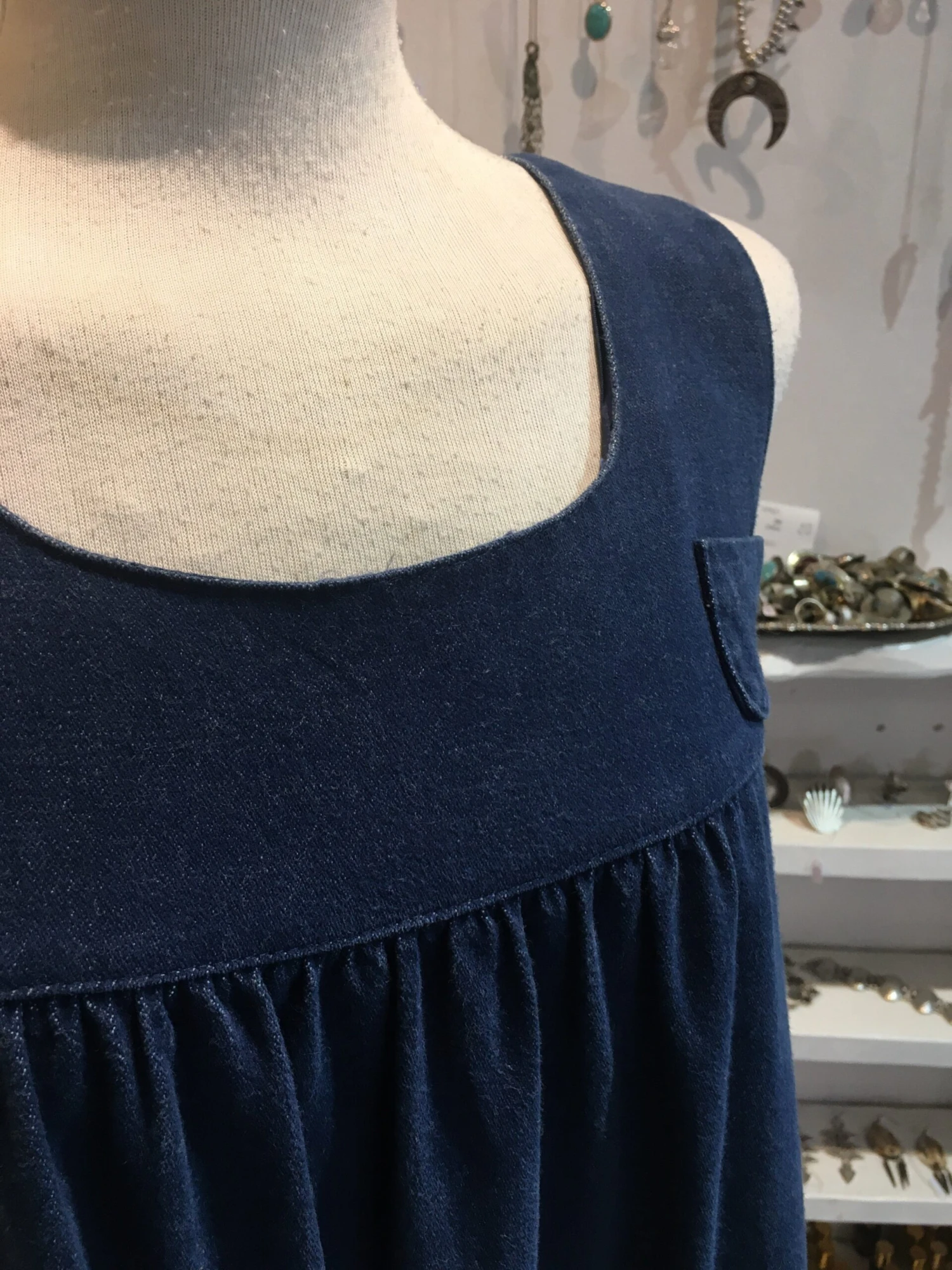 Vintage Blue Pinafore Dress - Size S 7 Vintage Blue Pinafore Dress - Size S - Image 7