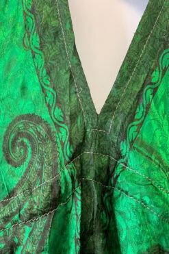 Eden Halter Maxi Dress - Vintage Sari - Emerald Green & Jet Sunflowers - Free Size M/L -KIKIS Clothing Shop image 1011fbbc f809 474b aa0e 5457bc874948