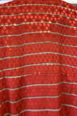 Sylvia Wrap Dress - Vintage Indian Sari - Scarlet & Sand Striped Shimmer (S/M) 14 Sylvia Wrap Dress - Vintage Indian Sari - Scarlet & Sand Striped Shimmer (S/M) -KIKIS Clothing Shop image 18575eef 2c0f 4042 a0b6 dc8b4334c542