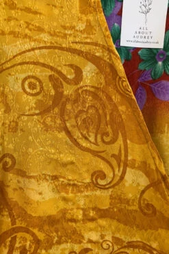 Venus Vintage Sari Midi Dress - Earth Tone Sunset & Jade Floral - Size S -KIKIS Clothing Shop image 1a11f412 90ec 4bf8 ad36 1e7693adca23