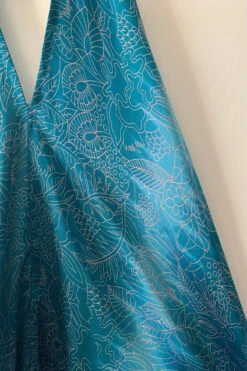 Athena Maxi Dress - Vintage Sari - Marine Blue & Blush Floral - M - XXL 7 Athena Maxi Dress - Vintage Sari - Marine Blue & Blush Floral - M - XXL -KIKIS Clothing Shop image 277ac043 6e26 47b3 b86a 25b18f2abb78