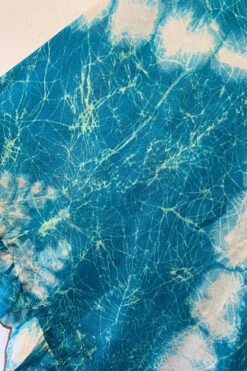 Venus Vintage Sari Midi Dress - Deep Aqua Blue Tie Dye - Size XS -KIKIS Clothing Shop image 2e625199 943a 4906 a31a ee09fd792e0a