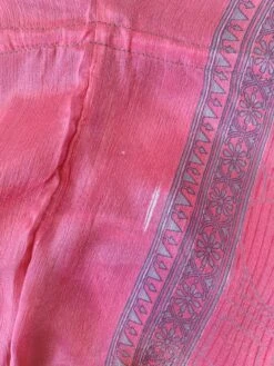 Blossom Mini Halter Dress - Vintage Indian Sari - Sweet Pink & Silver Print - XL -KIKIS Clothing Shop image 2eb1946b 89ac 4add 9631 b02eeb28e54c