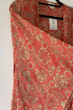 Venus Maxi Dress - Vintage Sari - Blush Pink & Vanilla Retro Floral - Size L/XL -KIKIS Clothing Shop image 3326fe6f 90e8 44c3 9e5d 72250fa7ecd5