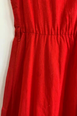 Vintage Midi Dress - Poppy Red Sleeveless Broderie Anglaise - Size XS -KIKIS Clothing Shop image 38e6e824 f3ab 44e5 9264 811bbed6fb9f