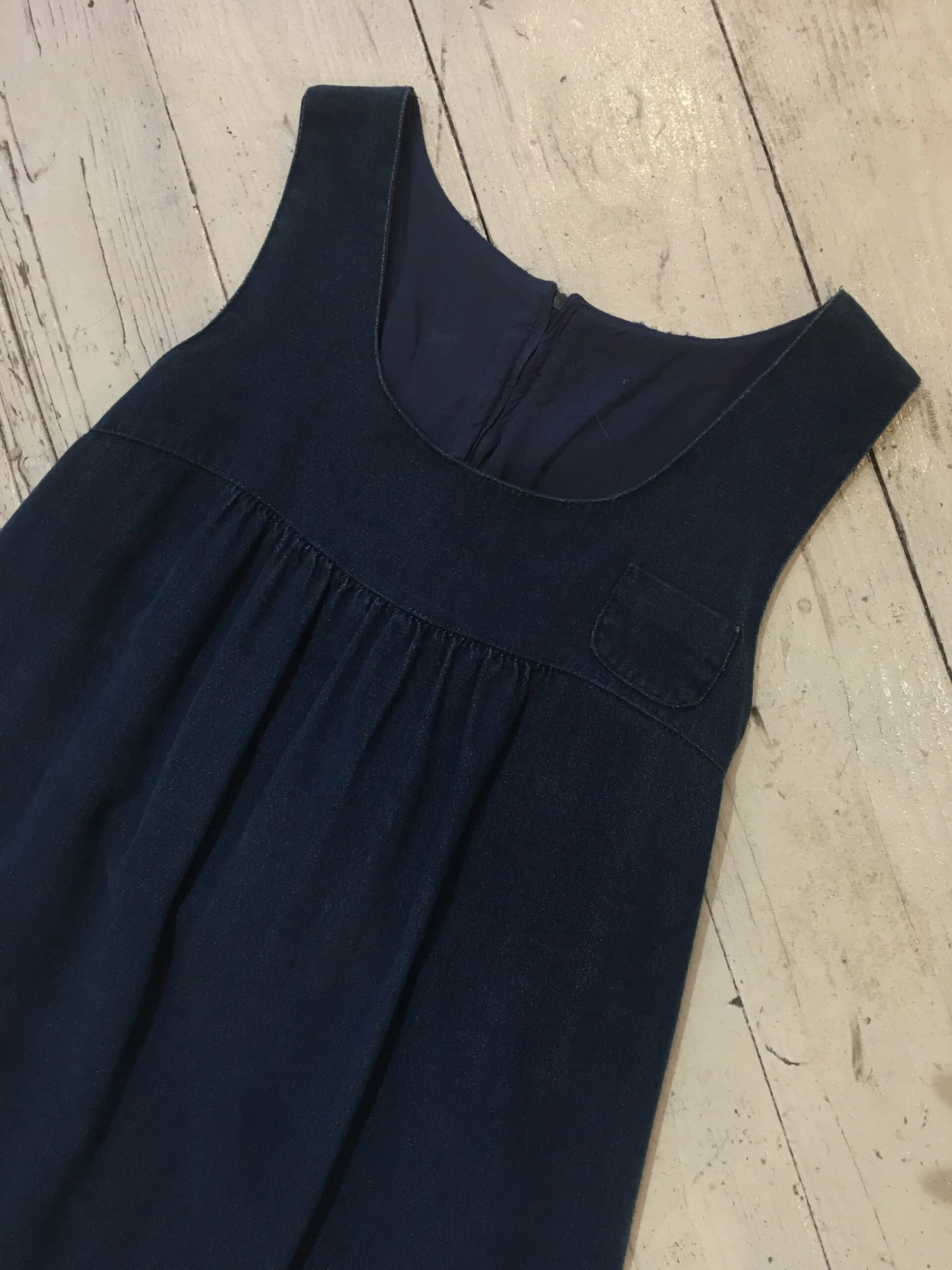 Vintage Blue Pinafore Dress - Size S 2 Vintage Blue Pinafore Dress - Size S - Image 2