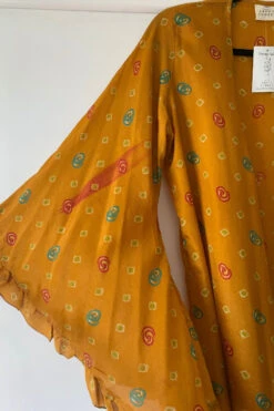 SALE Venus Maxi Dress - Vintage Sari - Mango Yellow Polka Dot Motif - Size L/XL 13 SALE Venus Maxi Dress - Vintage Sari - Mango Yellow Polka Dot Motif - Size L/XL -KIKIS Clothing Shop image 49ac7ece 2ea5 42cb a15c d327b52a917a