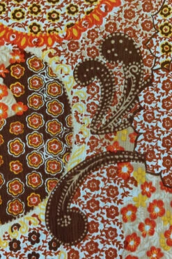 Vintage Midi Dress - Earth Tone Floral Clusters - Size S/M -KIKIS Clothing Shop image 55eb78a2 4b64 4c3e b449 4ce501d178a2