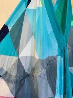 Blossom Halter-Neck Maxi Dress - Vibrant Geometric Graphic Print - Free Size S/M -KIKIS Clothing Shop image 5642a95a d010 40d5 89a7 a44e831c9eeb