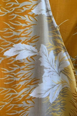 Venus Vintage Sari Midi Dress - Ochre Yellow Leaf & Bird Print - Size S -KIKIS Clothing Shop image 5fb73f05 40dd 41ce 85b4 9036ce105900