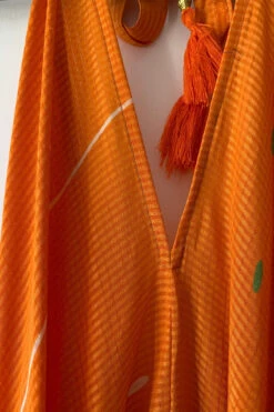 Athena Maxi Dress - Vintage Sari - Apricot & Strawberry Fade - XS - M/L -KIKIS Clothing Shop image 601e39f0 a22f 48b7 81dc 973b4b8c9475