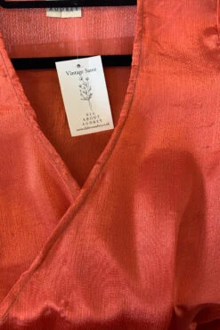 Venus Vintage Sari Midi Dress - Bold Coral Blush Paisley - Size XS -KIKIS Clothing Shop image 6184fcb4 0bda 4ca2 abef 299c449df739