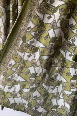 Karina Kimono Mini Dress - Vintage Sari - Willow Green Patchwork - Free Size XL -KIKIS Clothing Shop image 684a1c16 f5b9 48ad 85ab 7729c8d1fbc4