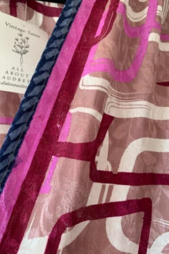 Karina Kimono Mini Dress - Vintage Sari - Geometric Dusted Rose - Free Size XL 13 Karina Kimono Mini Dress - Vintage Sari - Geometric Dusted Rose - Free Size XL -KIKIS Clothing Shop image 6a73b43c 975d 4b7f a86e cd3d5476268e