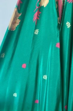 Athena Maxi Dress - Vintage Sari - Juniper Green, Chartreuse & Pink Floral - S/M - XXL 7 Athena Maxi Dress - Vintage Sari - Juniper Green, Chartreuse & Pink Floral - S/M - XXL -KIKIS Clothing Shop image 6bff18fd 6c2e 409f b1df 5dade664e0d3