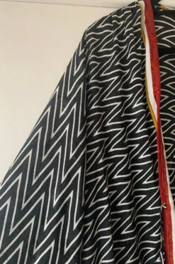 Karina Kimono Mini Dress - Vintage Sari - Midnight Chevron & Red Paisley - Free Size S/M -KIKIS Clothing Shop image 72824a8e ac72 44b5 94e7 2755669f5160