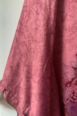 Venus Vintage Sari Midi Dress - Dark Mauve Wildflower - Size M/L -KIKIS Clothing Shop image 72cd43d0 8c39 40d3 a806 009bf1c722e7
