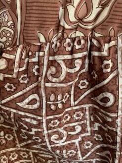 Pansy Mini Dress - Indian Sari - Circular Flounce Sleeve - Rose Taupe Tile Print - Free Size M/L -KIKIS Clothing Shop image 73cc4d44 f4c4 4d02 86f5 f750c374004e