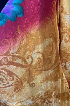 Venus Vintage Sari Midi Dress - Earth Tone Sunset & Jade Floral - Size S -KIKIS Clothing Shop image 79bb33d0 b4f3 4716 b080 157cee9384bb