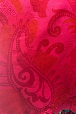 Venus Vintage Sari Midi Dress - Spicy Pink Brocade Print - Size S/M -KIKIS Clothing Shop image 82ce2549 65cb 4f14 86ba 5493300fce19