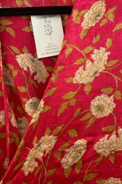 Venus Vintage Sari Midi Dress - Cerise Pink & Gold Wildflower - Size S/M 9 Venus Vintage Sari Midi Dress - Cerise Pink & Gold Wildflower - Size S/M -KIKIS Clothing Shop image 83340a60 b809 4f1f 8ac8 bde724eeeec3