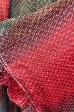 SALE Venus Vintage Sari Midi Dress - Cherry Red & Slate Batik Effect - Size S/M -KIKIS Clothing Shop image 863d7760 7709 417b b03e 79d5fba55f23